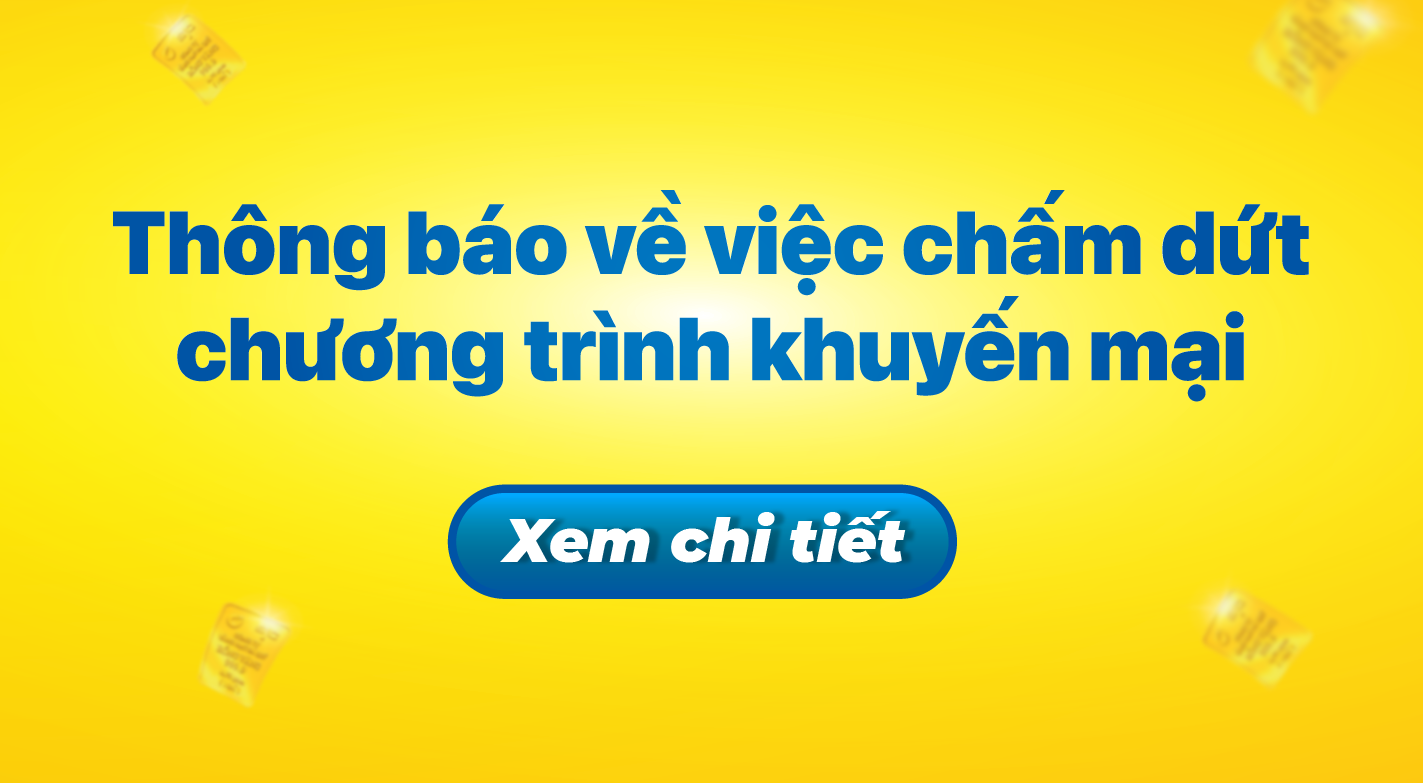 Thông báo về việc chấm dứt chương trình khuyến mại